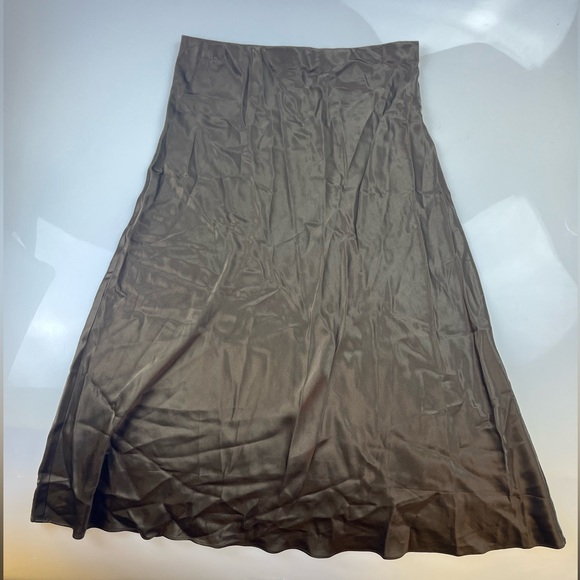 Rails Olive Satin Midi Skirt - Picture 5 of 7